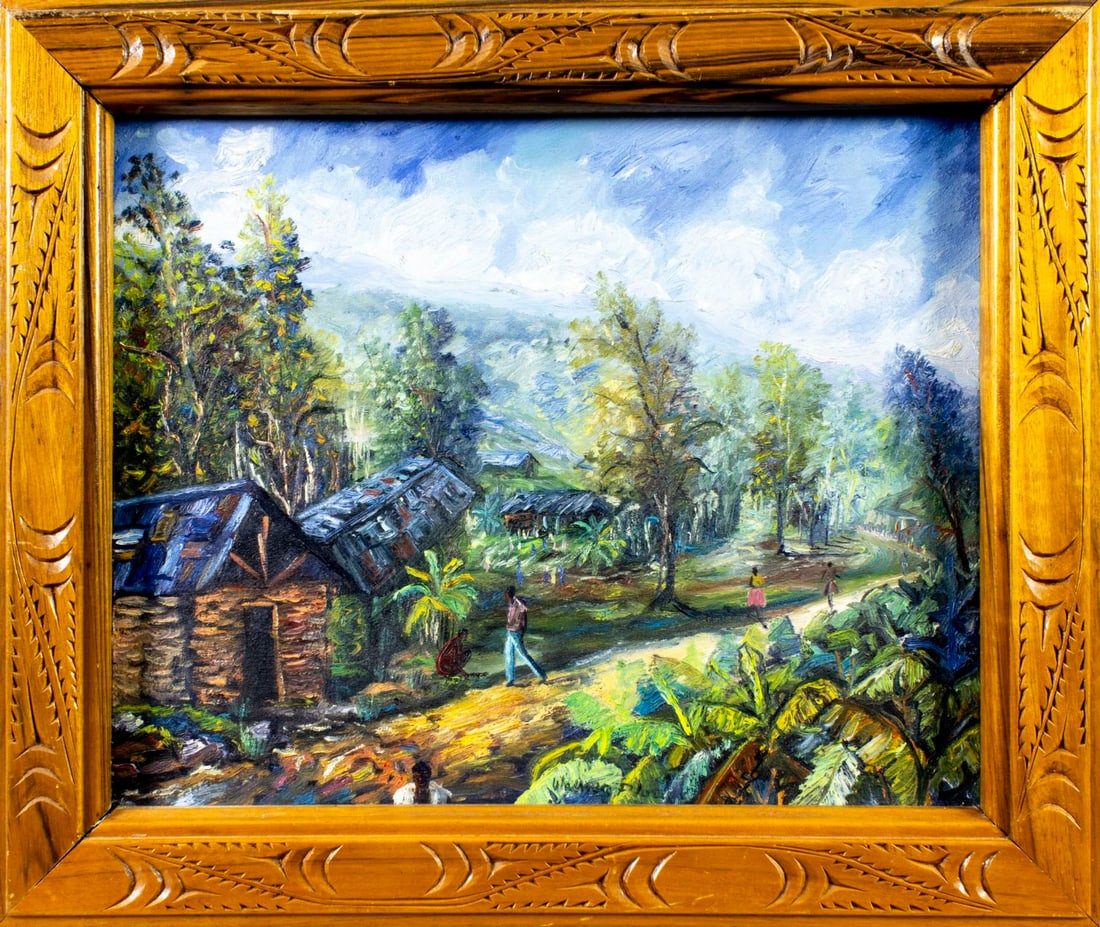 Wesner Pierre Louis (Haiti,b 1948) oil painting - 3