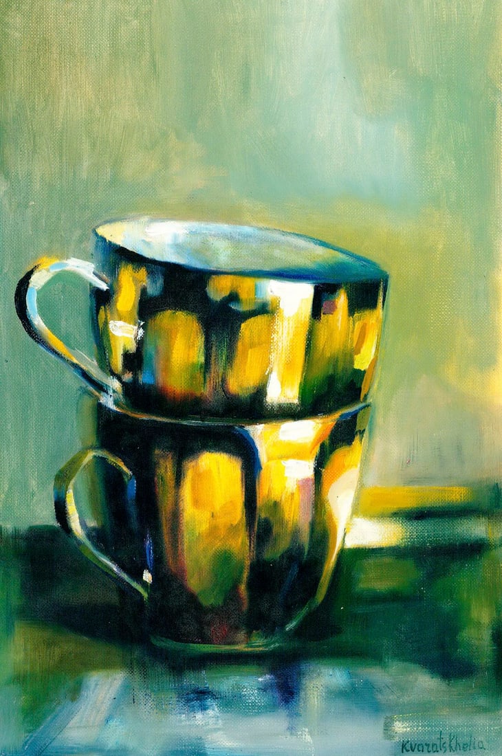 Alina Kvaratshelia (Ukraine,20/21C) oil painting (1 of 11)