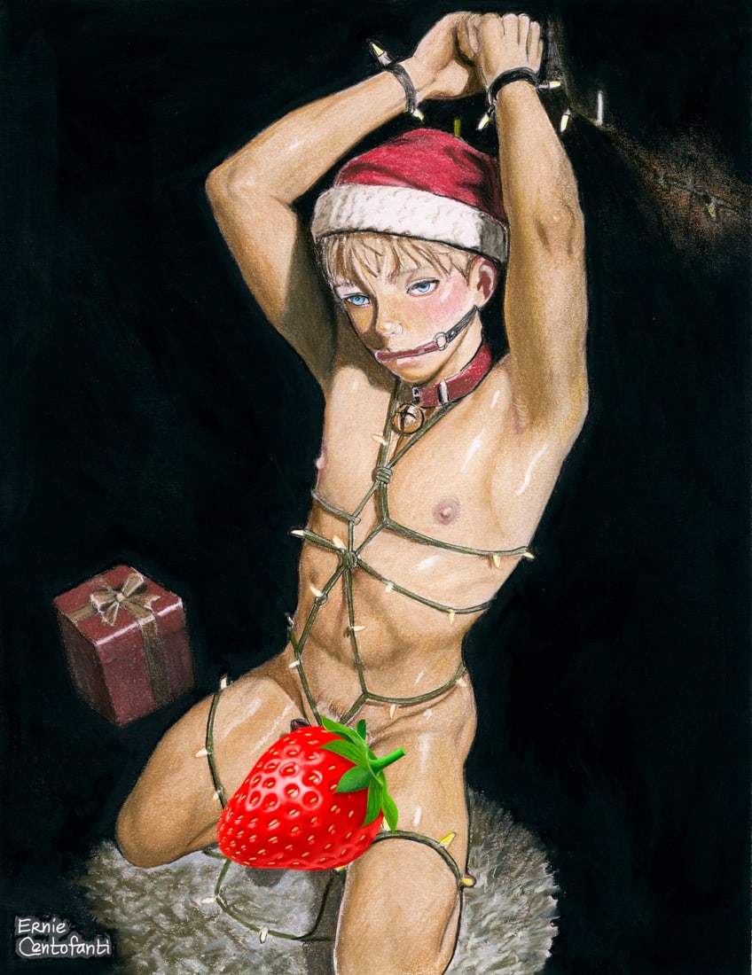 Ernie Centofanti (CA,b 1956) pastel painting: ARTIST: Ernie Centofanti (California, born 1956) TITLE: Male Nude MEDIUM: pastel on paper CONDITION: Very good. ART SIZE: 13 x 10 inches / 33 x 25 cm