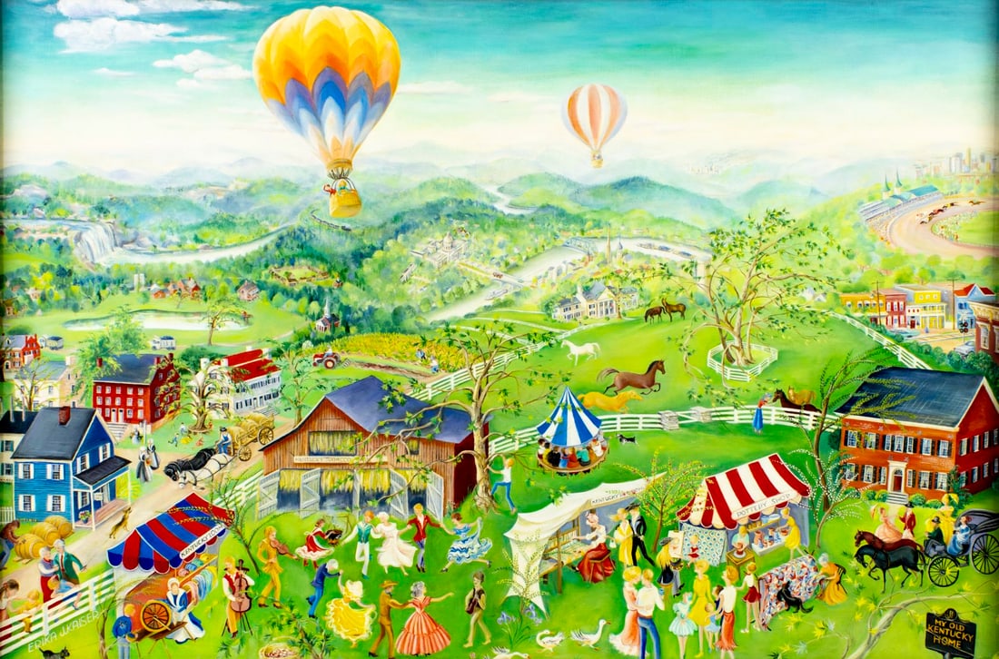 Erika J Kaiser (KY,1926-2021) oil painting (1 of 13)