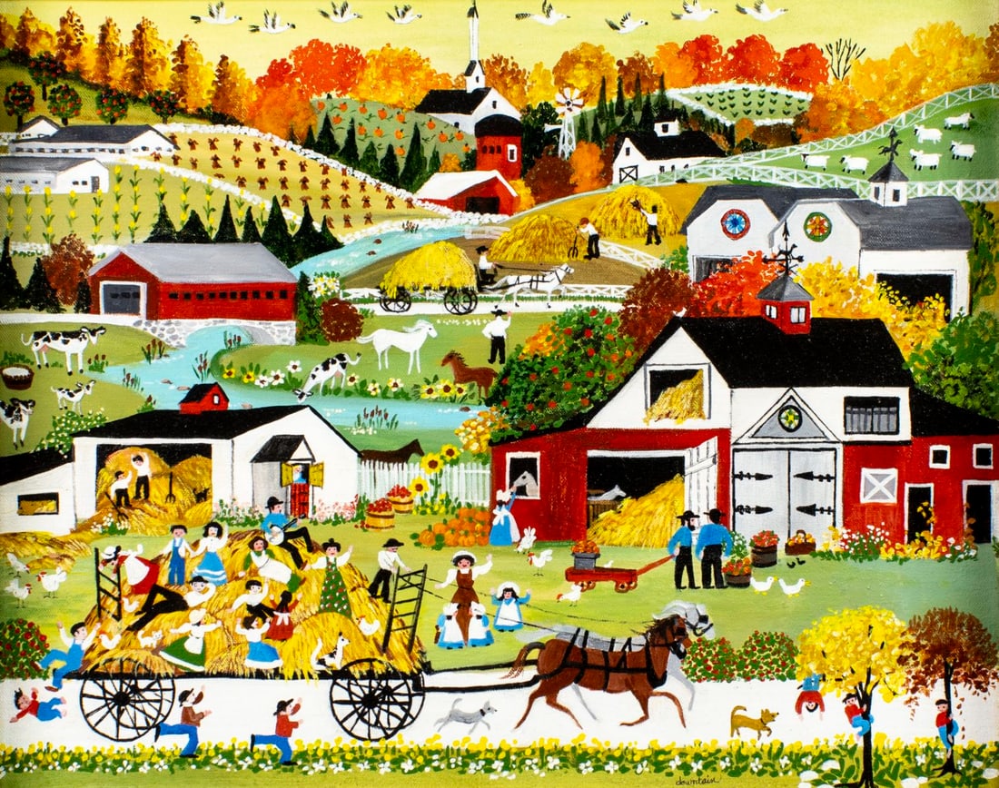 Barbara Downtain (US,20C) oil painting (1 of 15)