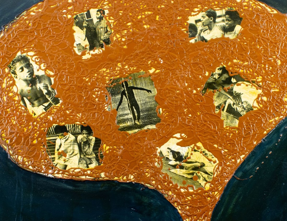 Pios Rodaman (FL,Brazil,b 1953) mixed media painting - 5