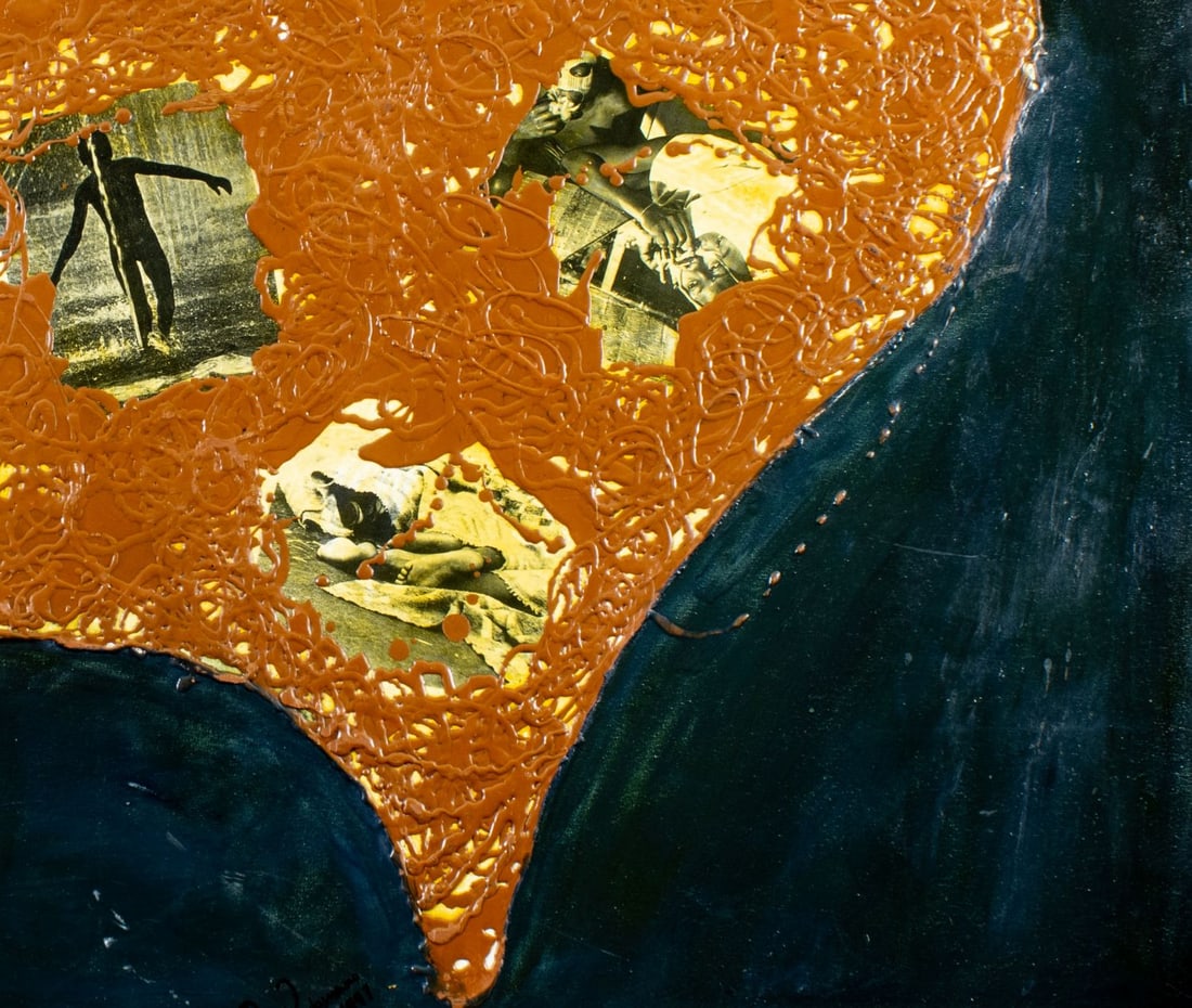 Pios Rodaman (FL,Brazil,b 1953) mixed media painting - 7