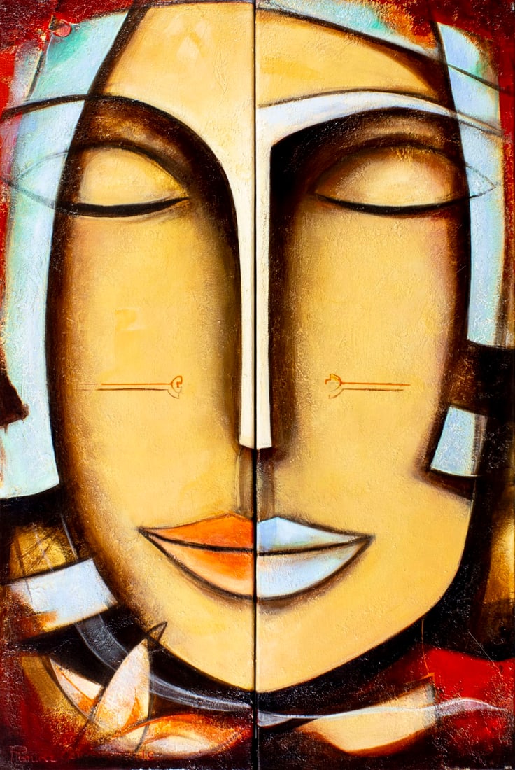 Juan Cotrino (US,Colombia,b 1968) acrylic painting - 3