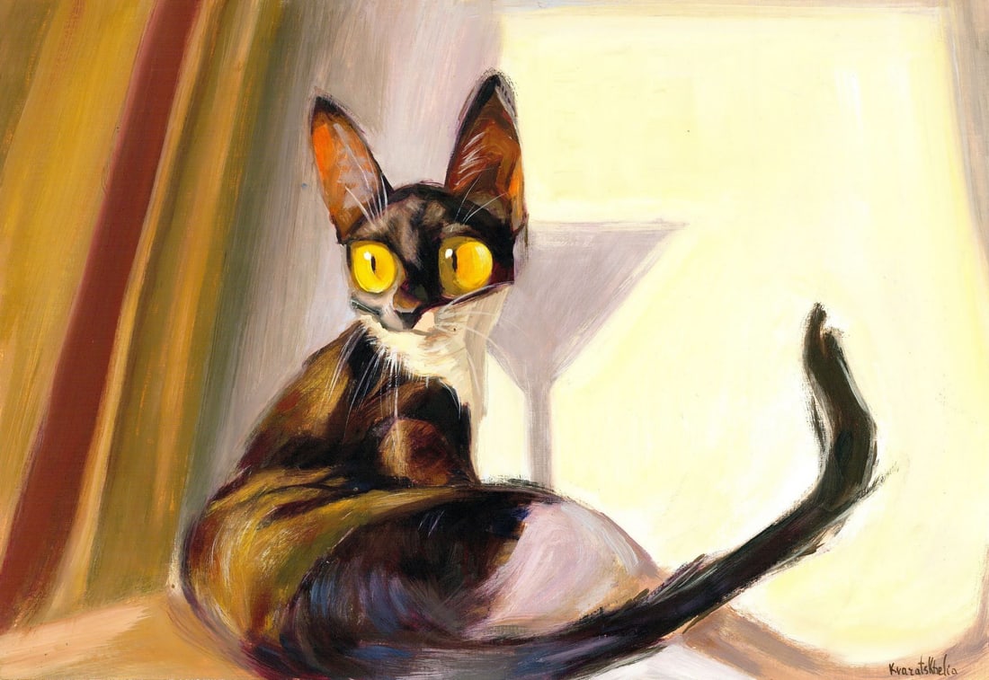 Alina Kvaratshelia (Ukraine,20/21C) oil painting (1 of 10)