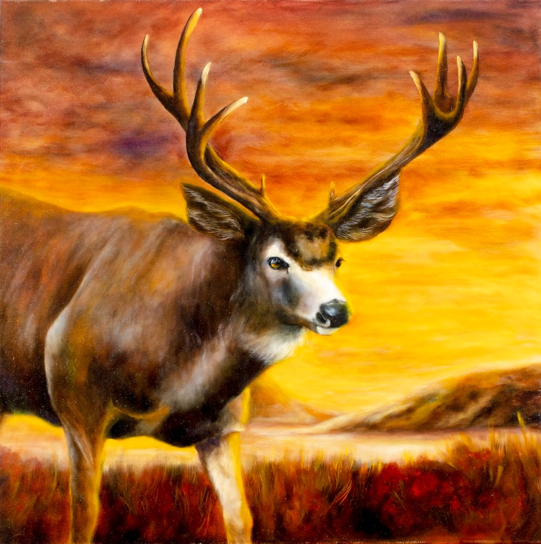 Norma Lee Pfaff (MT,b 1942) oil painting (1 of 14)