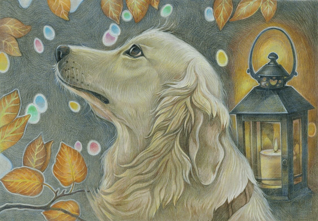 Elizaveta Shilenina (Ukraine,20/21C) colored pencil painting (1 of 12)