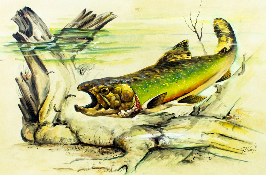 Vintage 20C American oil painting signed (1 of 12)