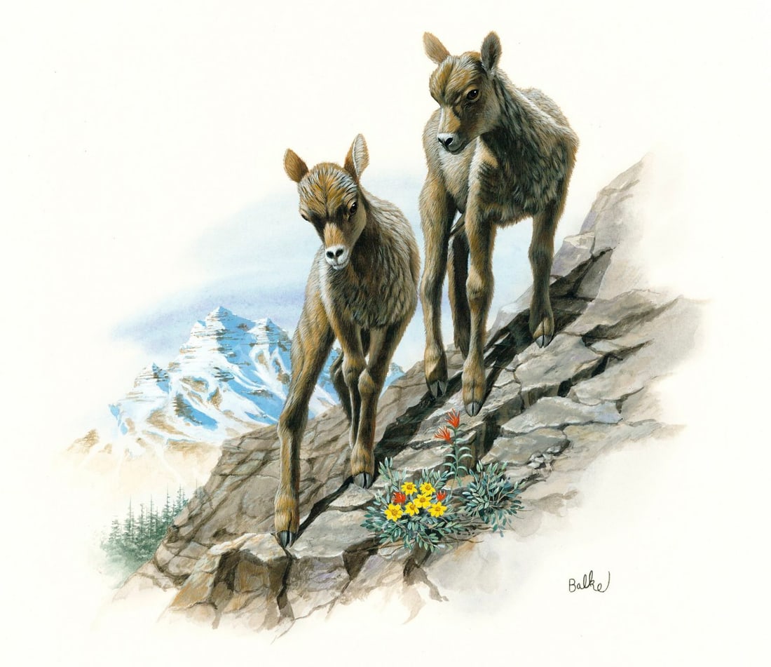 Don Balke (NC,1933-?) gouache painting (1 of 13)