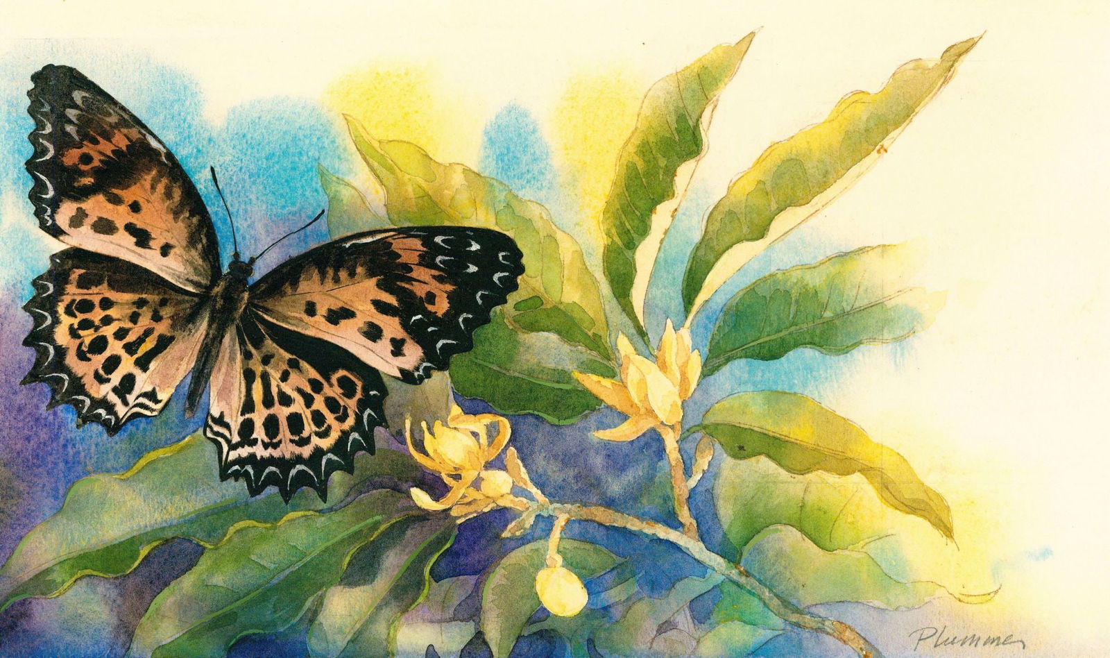 William Plummer (UK,20C) watercolor painting (1 of 12)