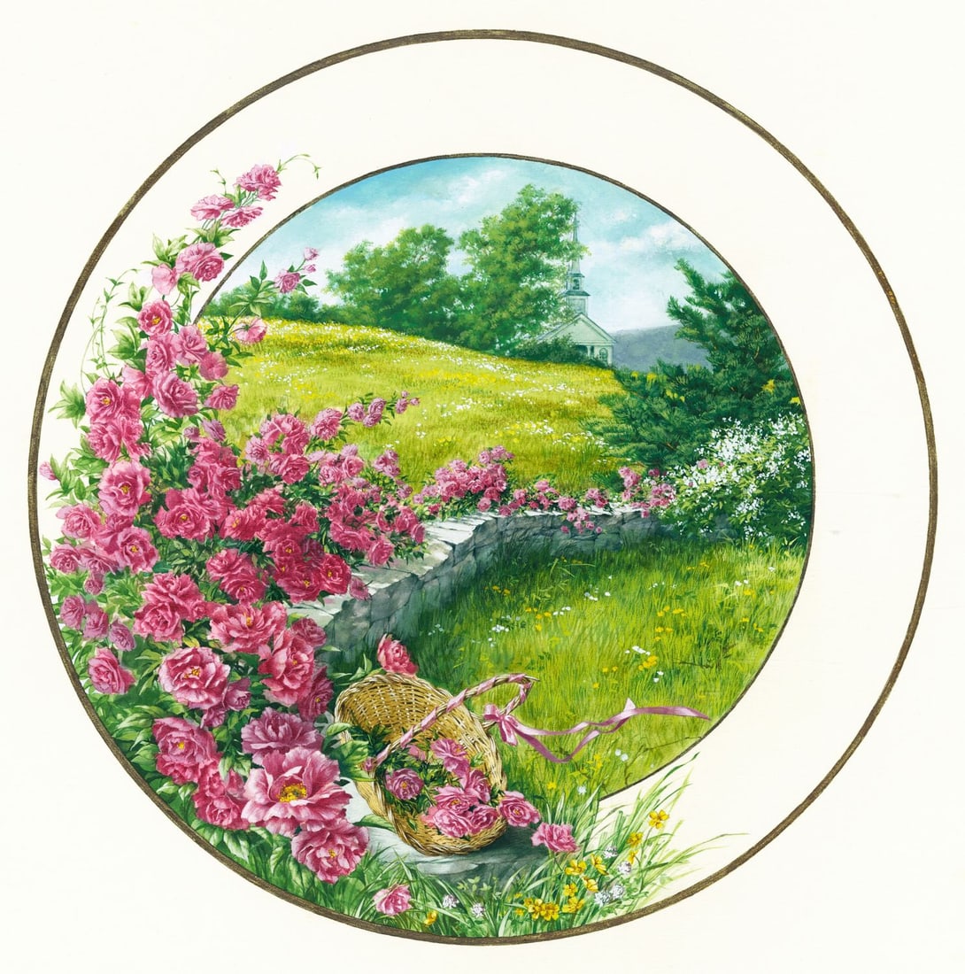 Maureen D Schultz (PA,20C) gouache painting (1 of 11)