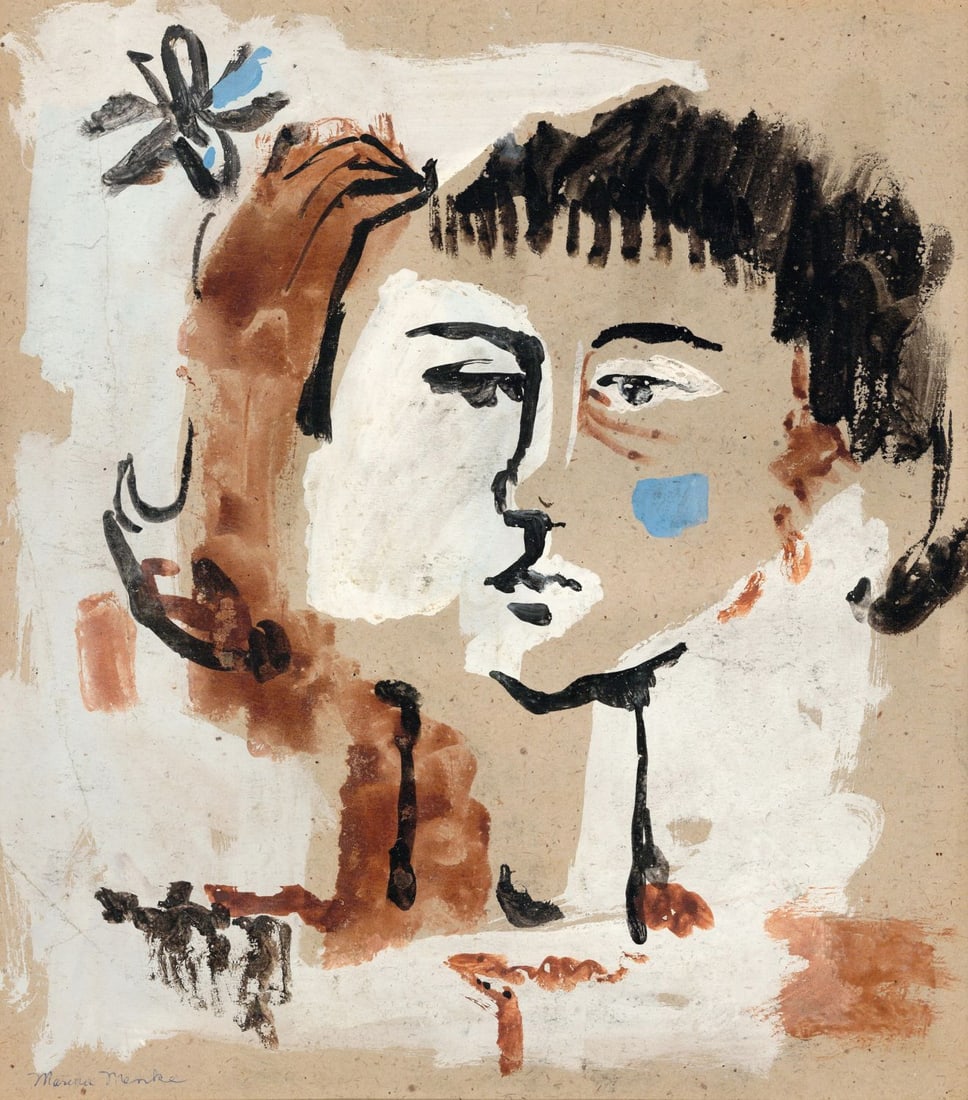 Marcha Menke (US,20C) gouache painting (1 of 10)