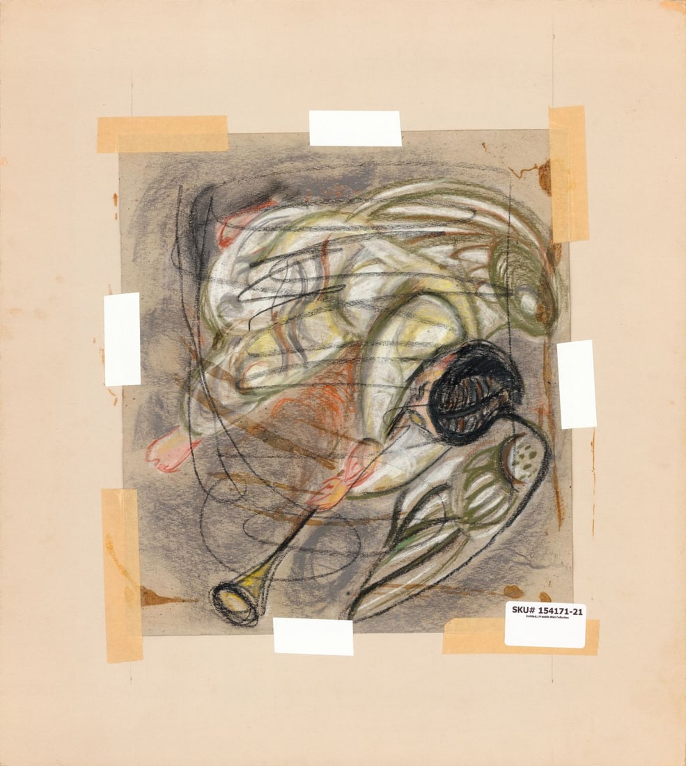 Marcha Menke (US,20C) gouache painting - 7