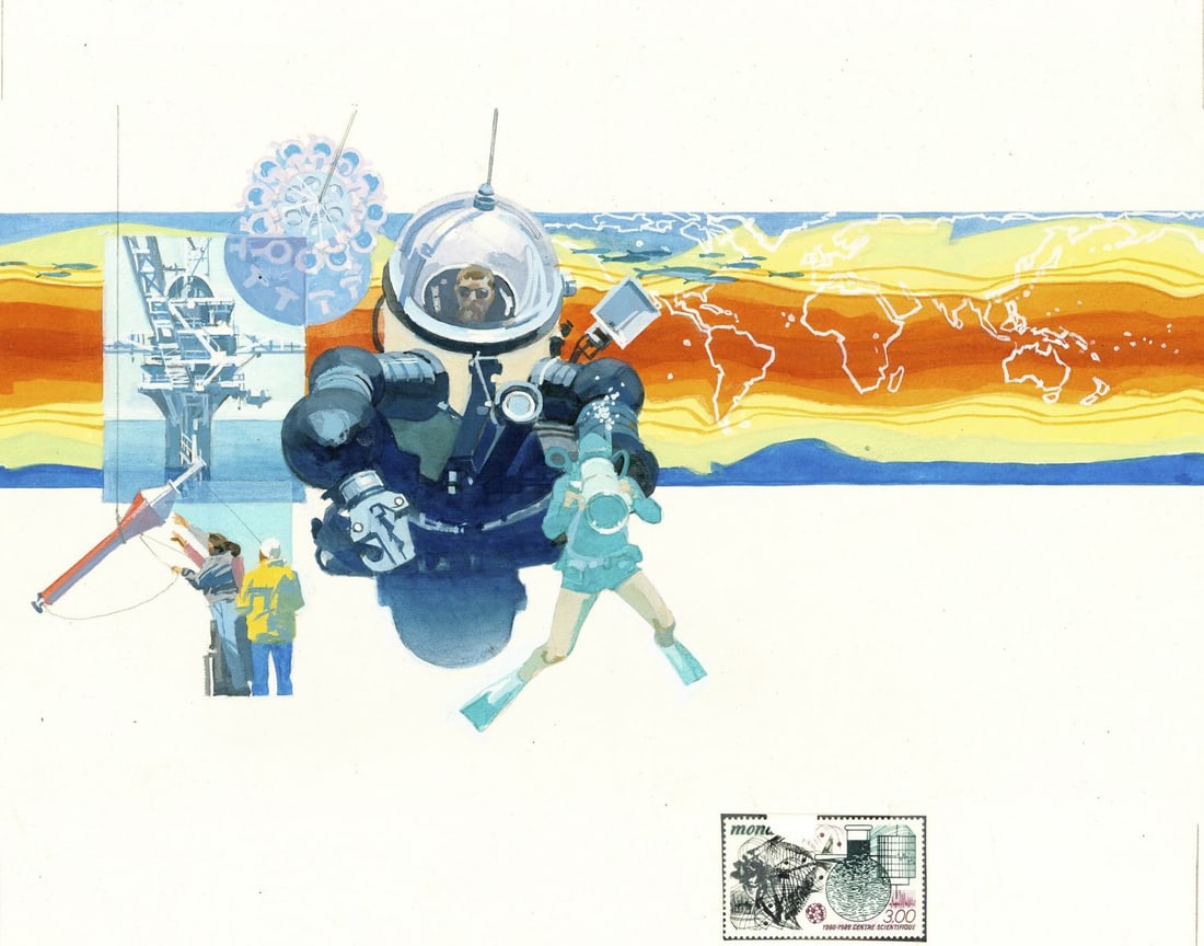 Knight (US,20C) gouache painting (1 of 12)