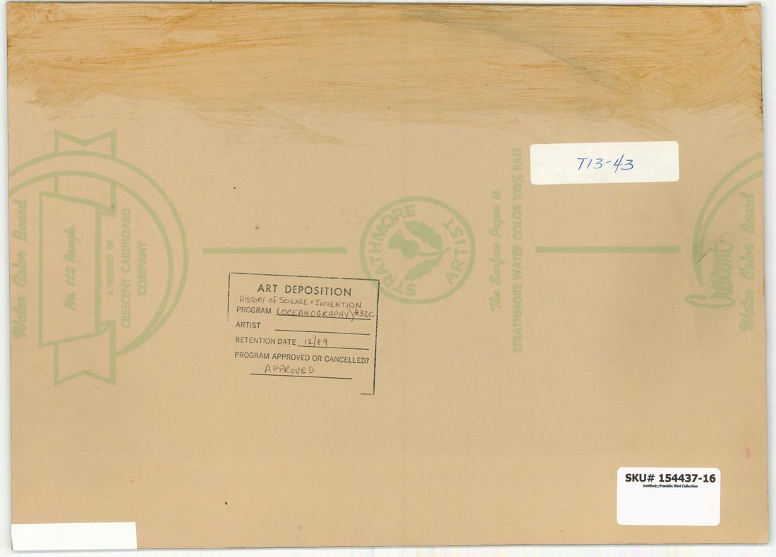 Knight (US,20C) gouache painting - 7