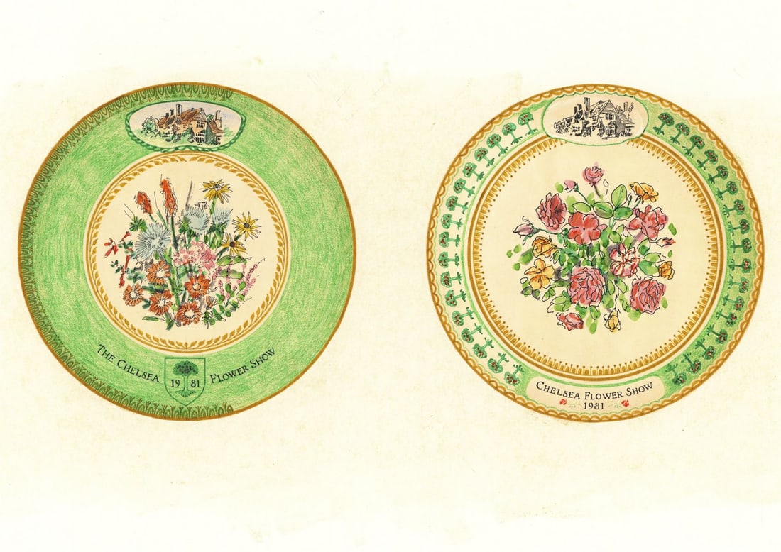 Vintage 20C British mixed media painting (1 of 10)