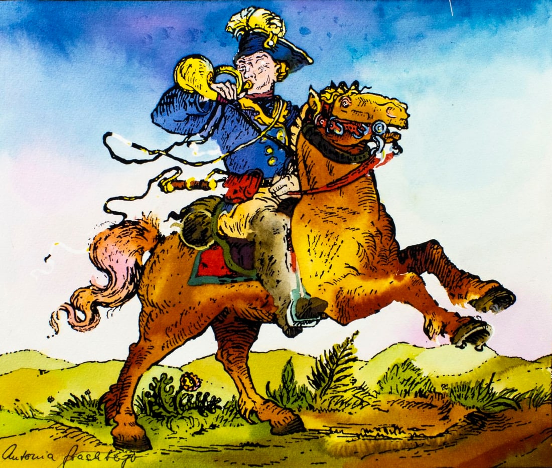 Antonia Graschberger (German,20C) watercolor painting (1 of 13)