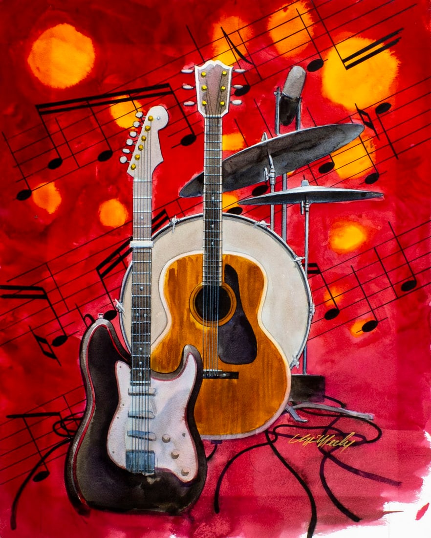 Tom McNeely (Canada,1935-?) watercolor painting (1 of 12)