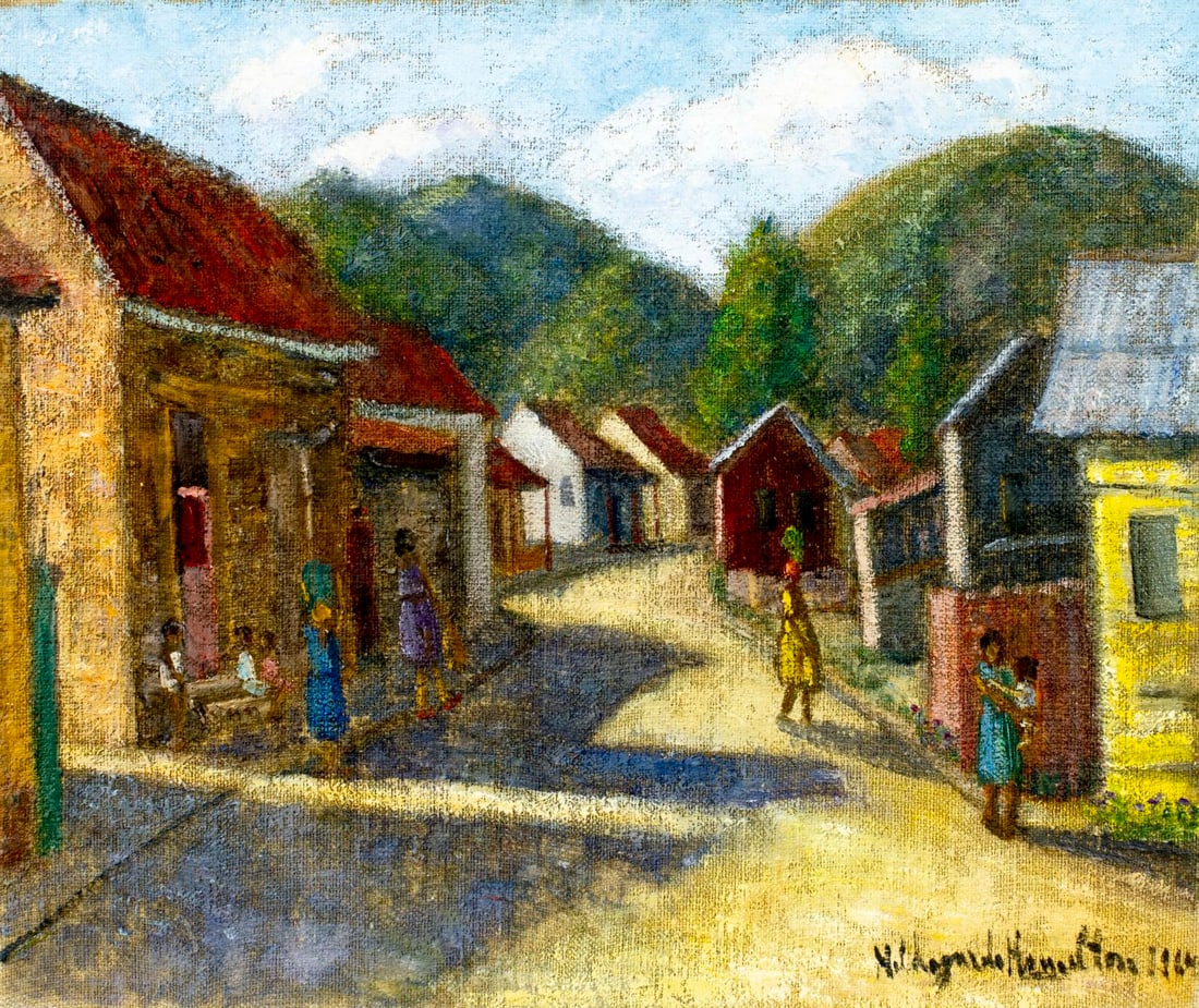 Hildegarde Hamilton (FL,VA,1898-1970) oil painting (1 of 13)