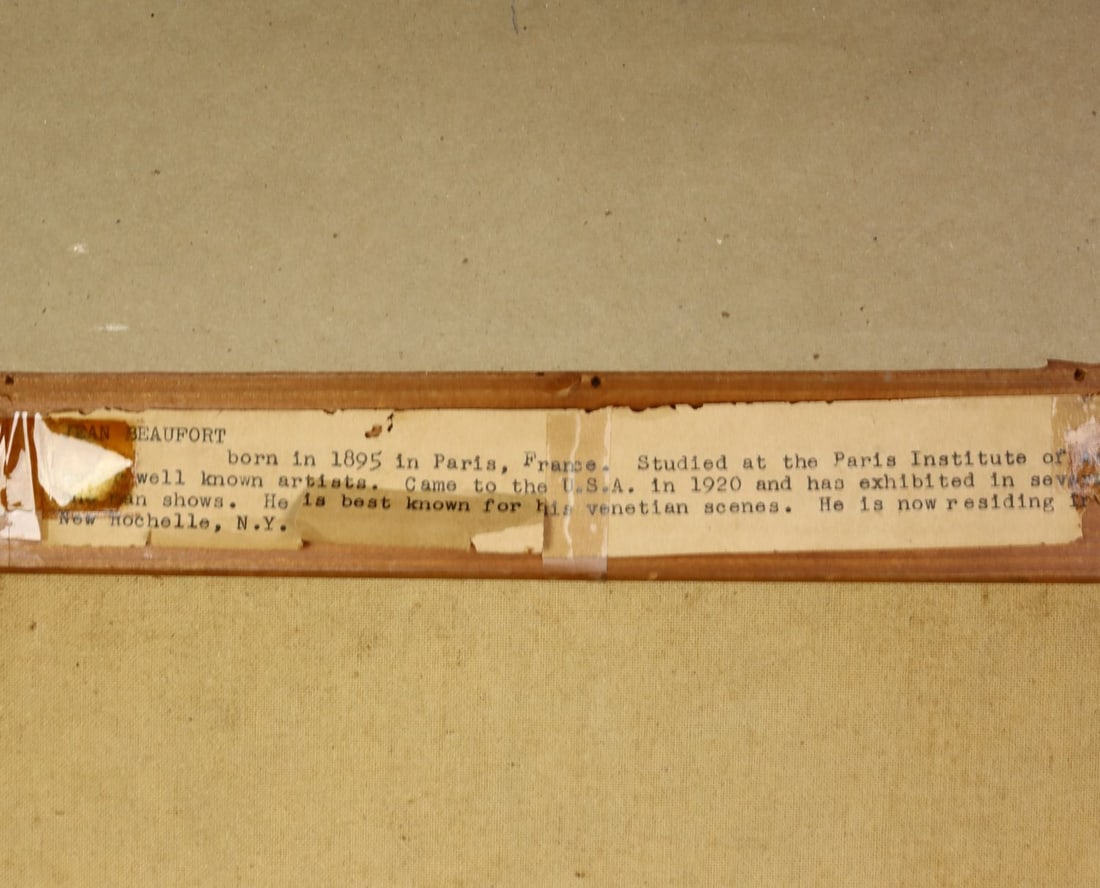 Jean Beaufort (France,NY,1895-?) oil painting - 15