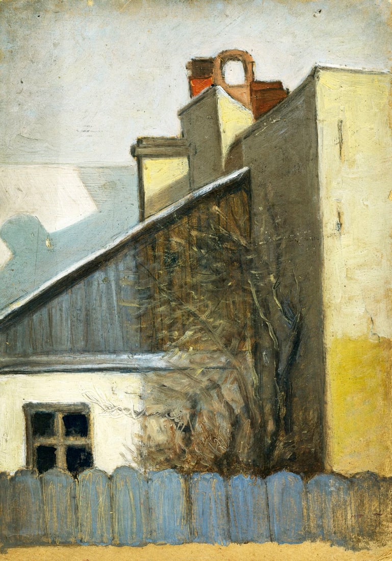 Antique early 20C American oil painting (1 of 11)