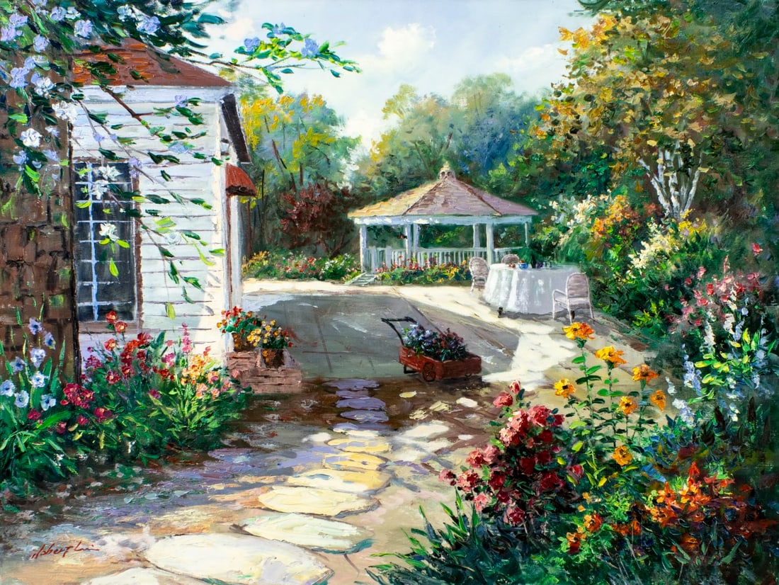 Robert Lui (Vietnam,NY,b 1951) oil painting (1 of 13)