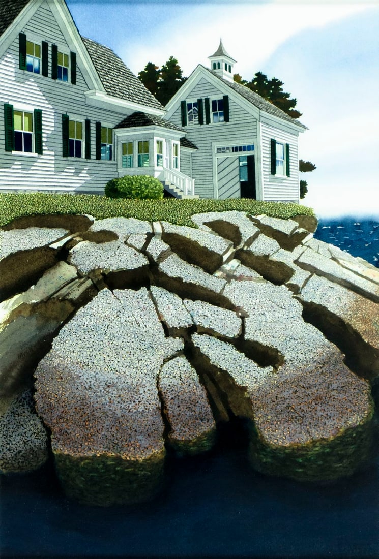 David Dodge Gray (ME,b 1953) watercolor painting (1 of 12)