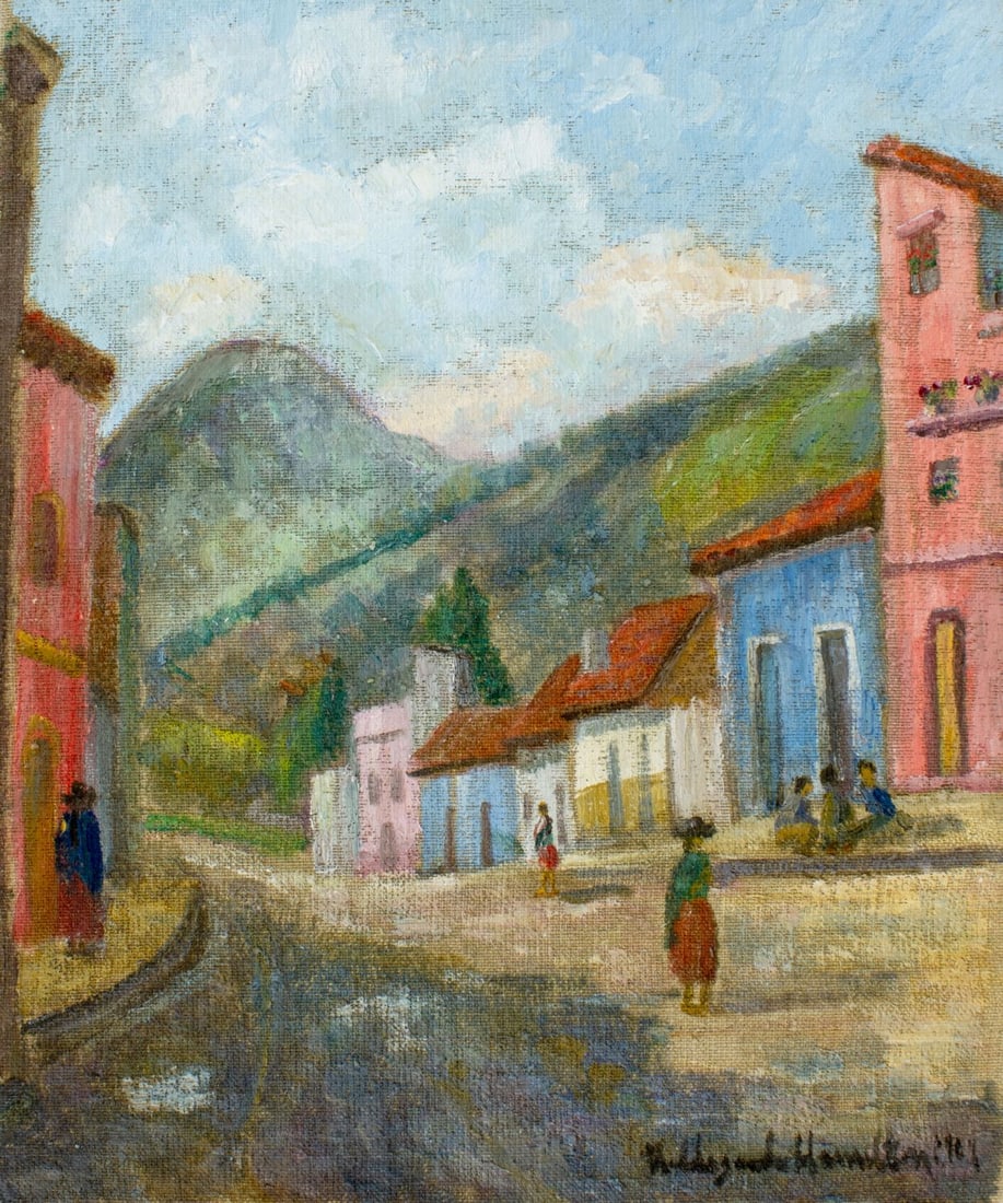 Hildegarde Hamilton (FL,VA,1898-1970) oil painting (1 of 13)