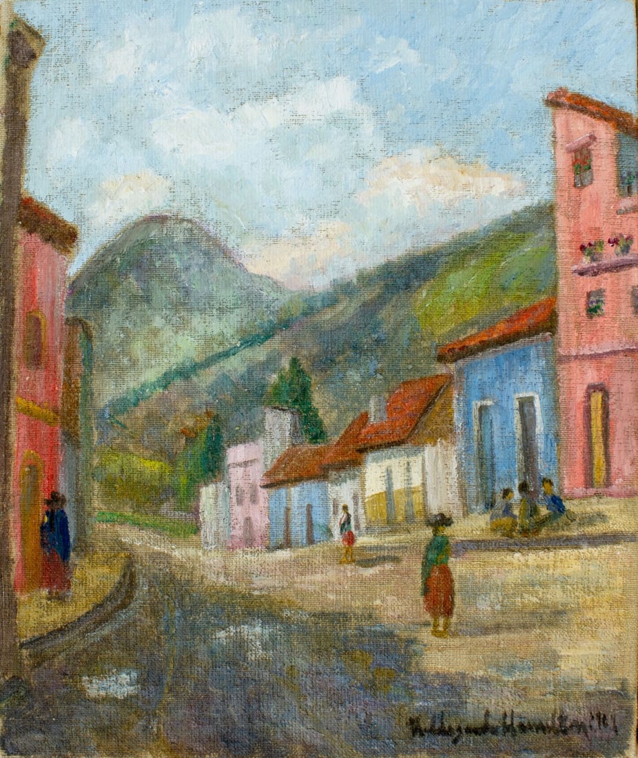 Hildegarde Hamilton (FL,VA,1898-1970) oil painting - 3