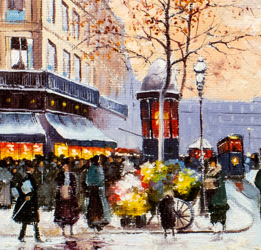 Vintage 20C European oil painting - 6