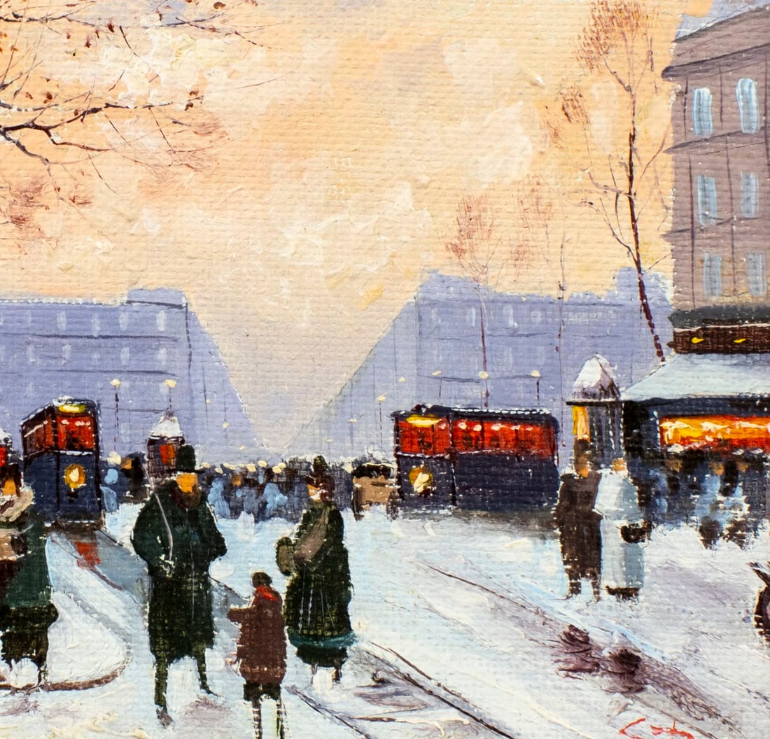 Vintage 20C European oil painting - 7