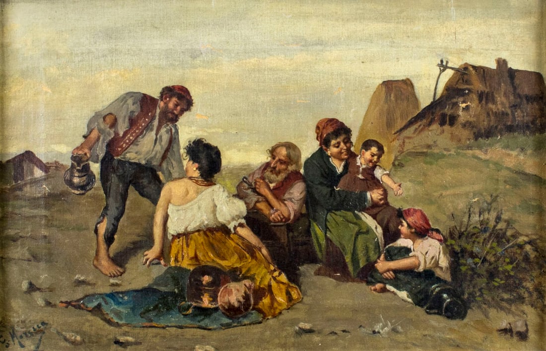 Giovanni Maresca (Italy,19C) oil painting antique (1 of 12)