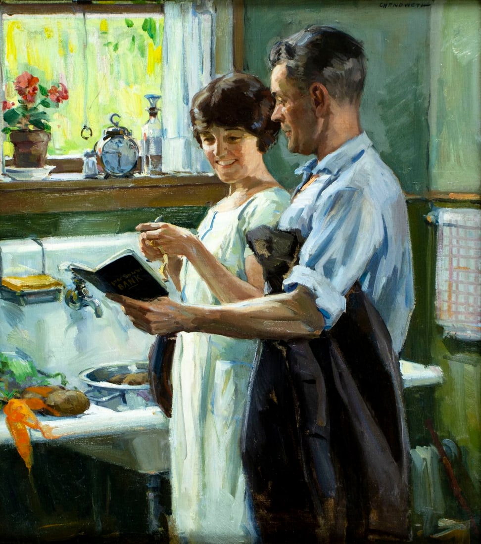 Joseph Gayne Chenoweth (IL,NY,1890-1967) oil painting (1 of 11)