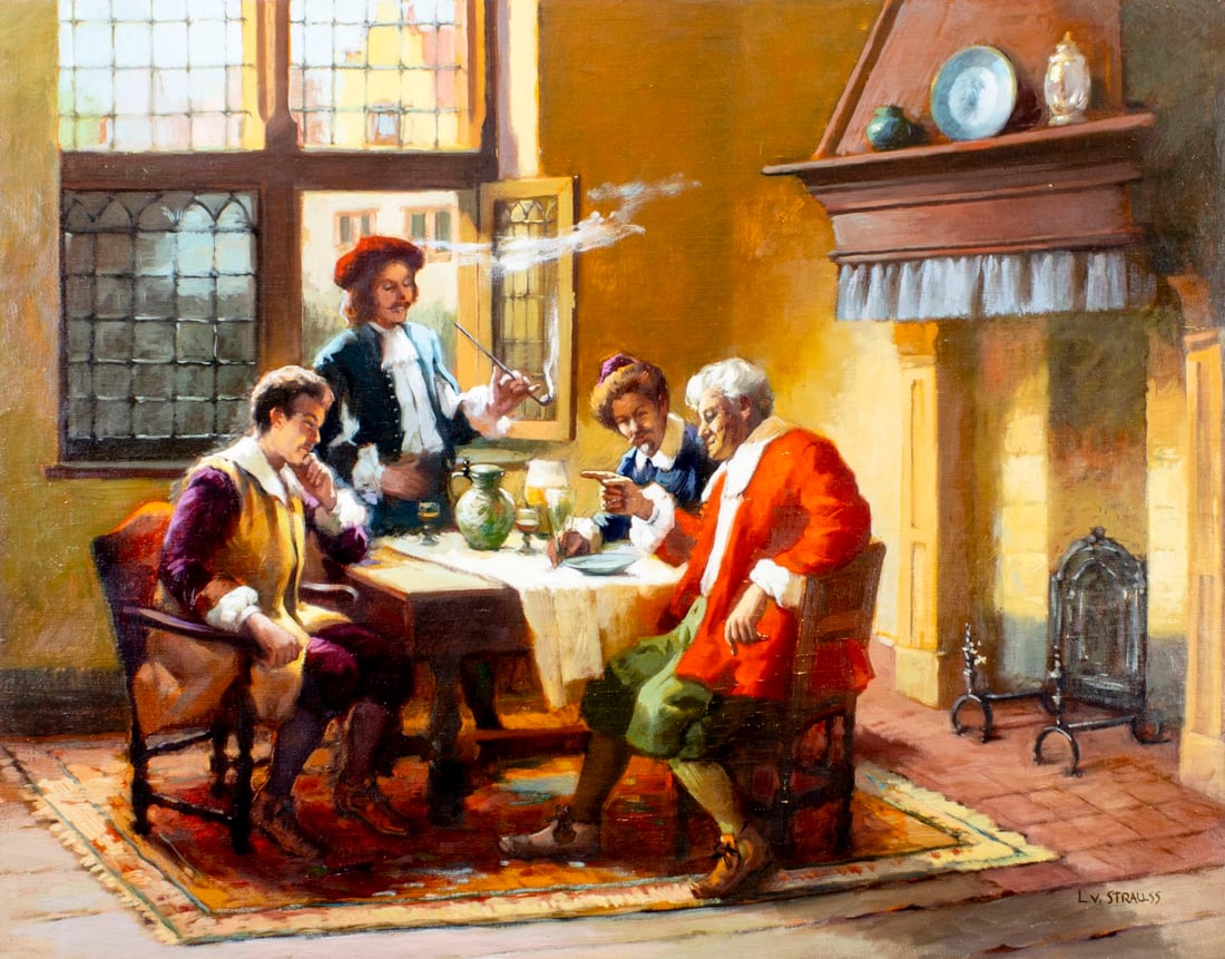 L V Strauss (German,20C) oil painting (1 of 13)