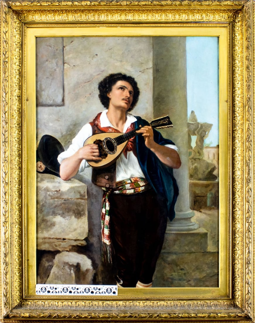 ATTRIB Roberto Bompiani (Italy,1821-1908) oil painting antique - 2