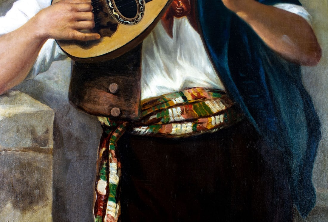 ATTRIB Roberto Bompiani (Italy,1821-1908) oil painting antique - 5