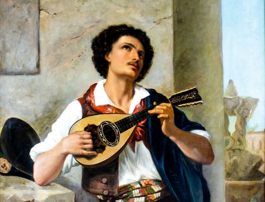 ATTRIB Roberto Bompiani (Italy,1821-1908) oil painting antique - 7