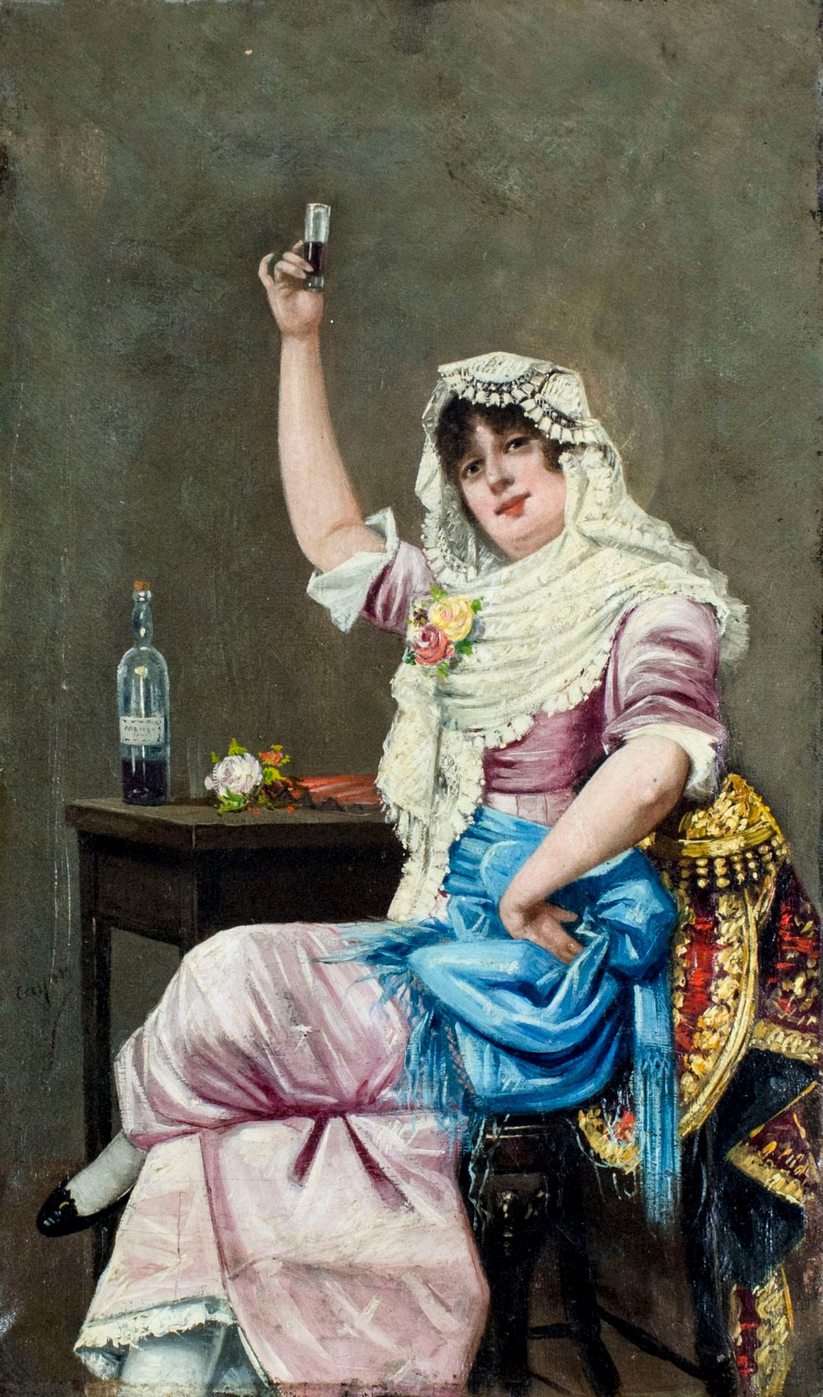 Cayon (French,19C) oil painting antique (1 of 17)