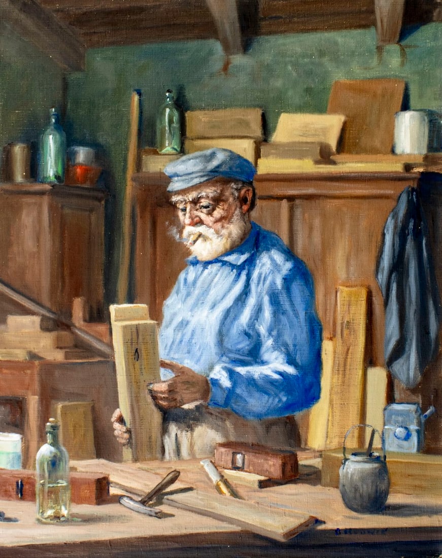 B Bouwer (Europe,20C) oil painting (1 of 13)