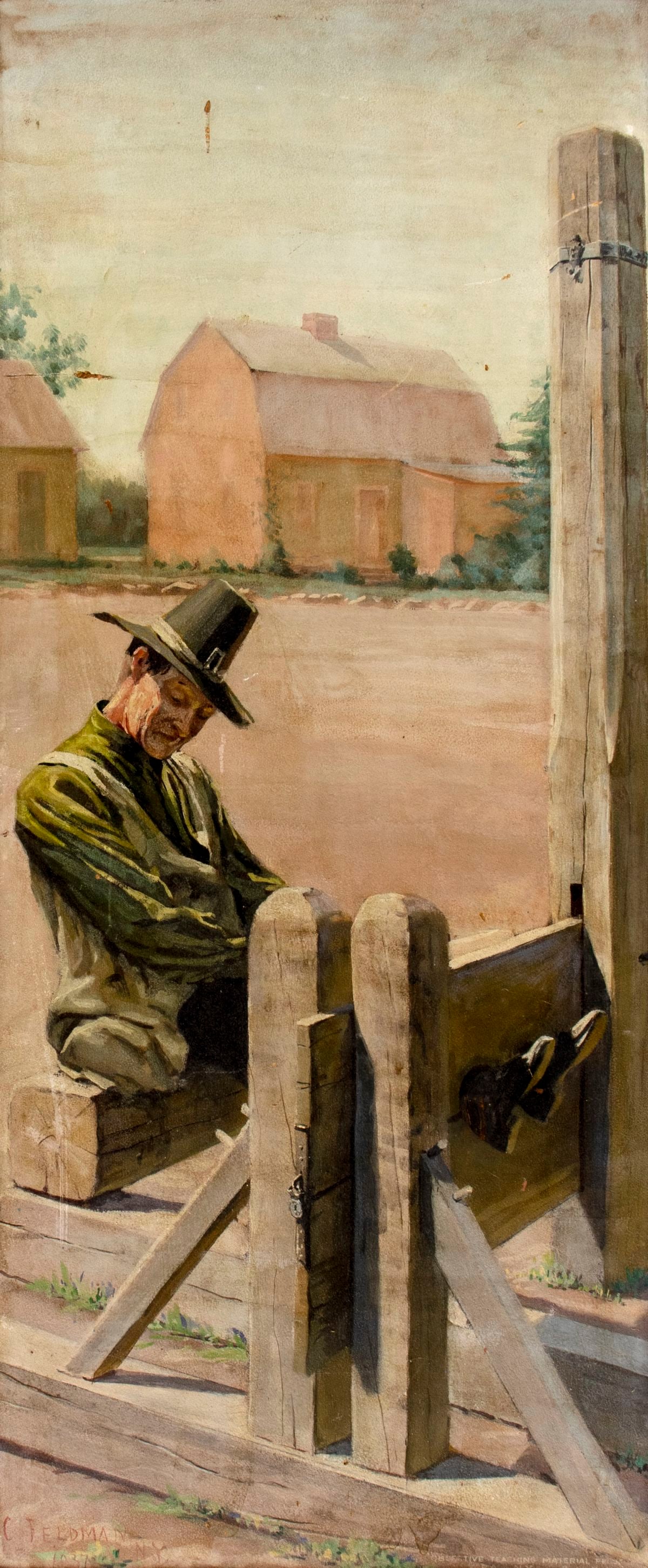 C Feldman (NY,mid 20C) oil painting antique (1 of 12)