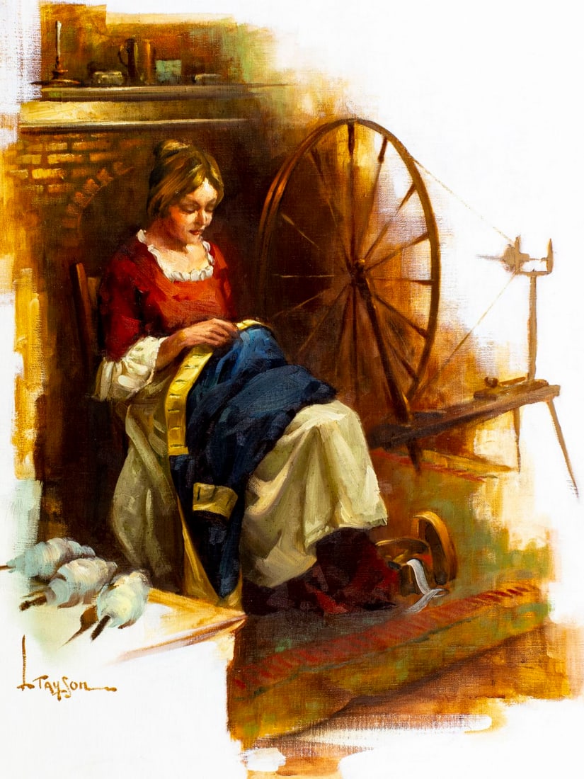 Lyle Tayson Sr (WY,1924-2014) oil painting (1 of 12)