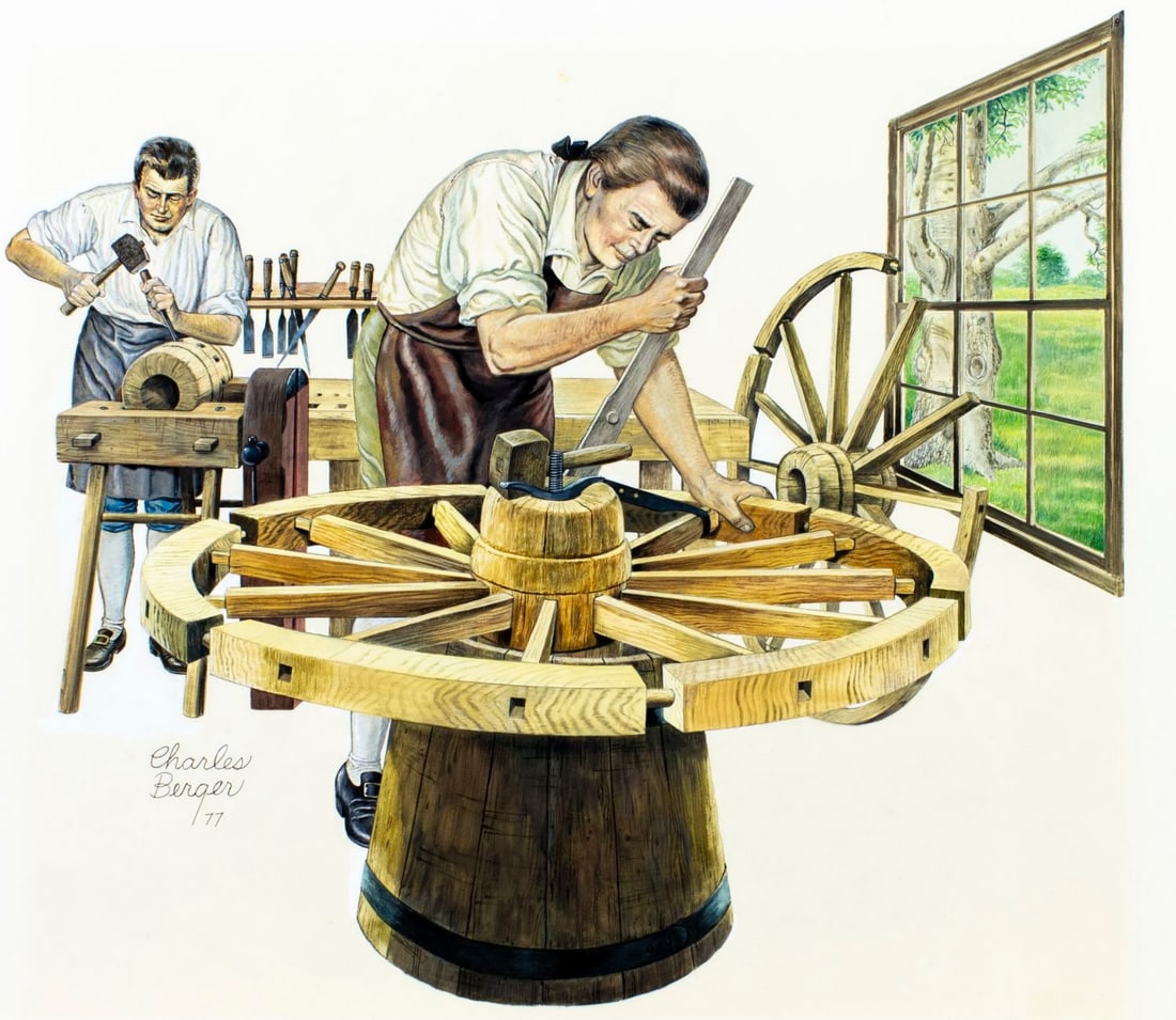 Charles Berger (NY,AZ,1922-2012) gouache painting (1 of 13)