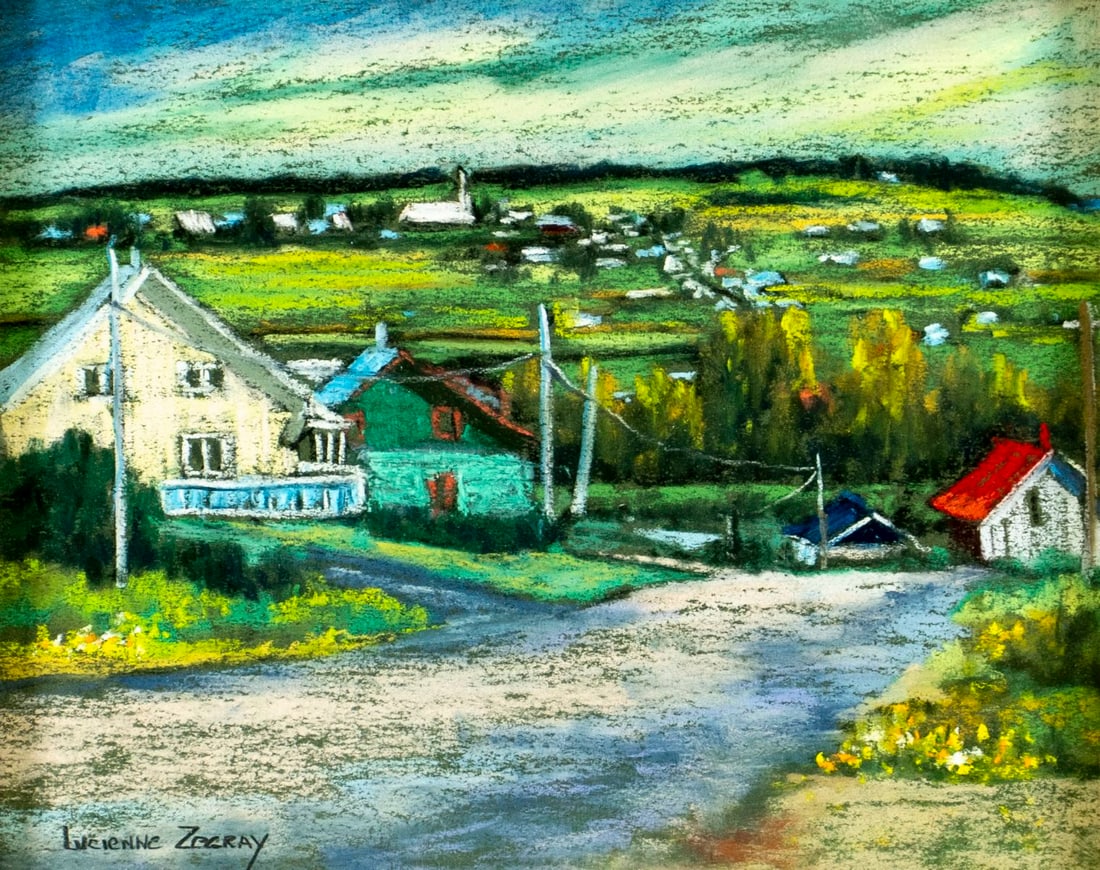 Lucienne Zegray (Canada,1939-?) pastel painting (1 of 16)