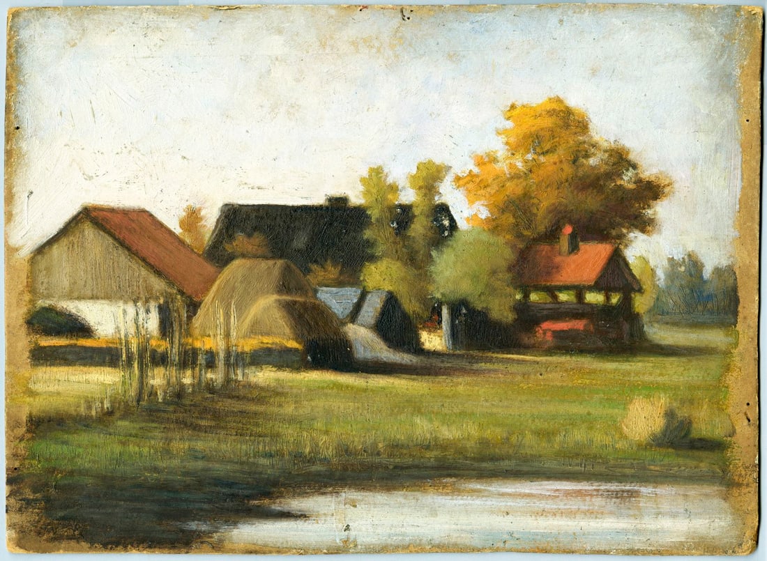 Antique early 20C American oil painting - 3