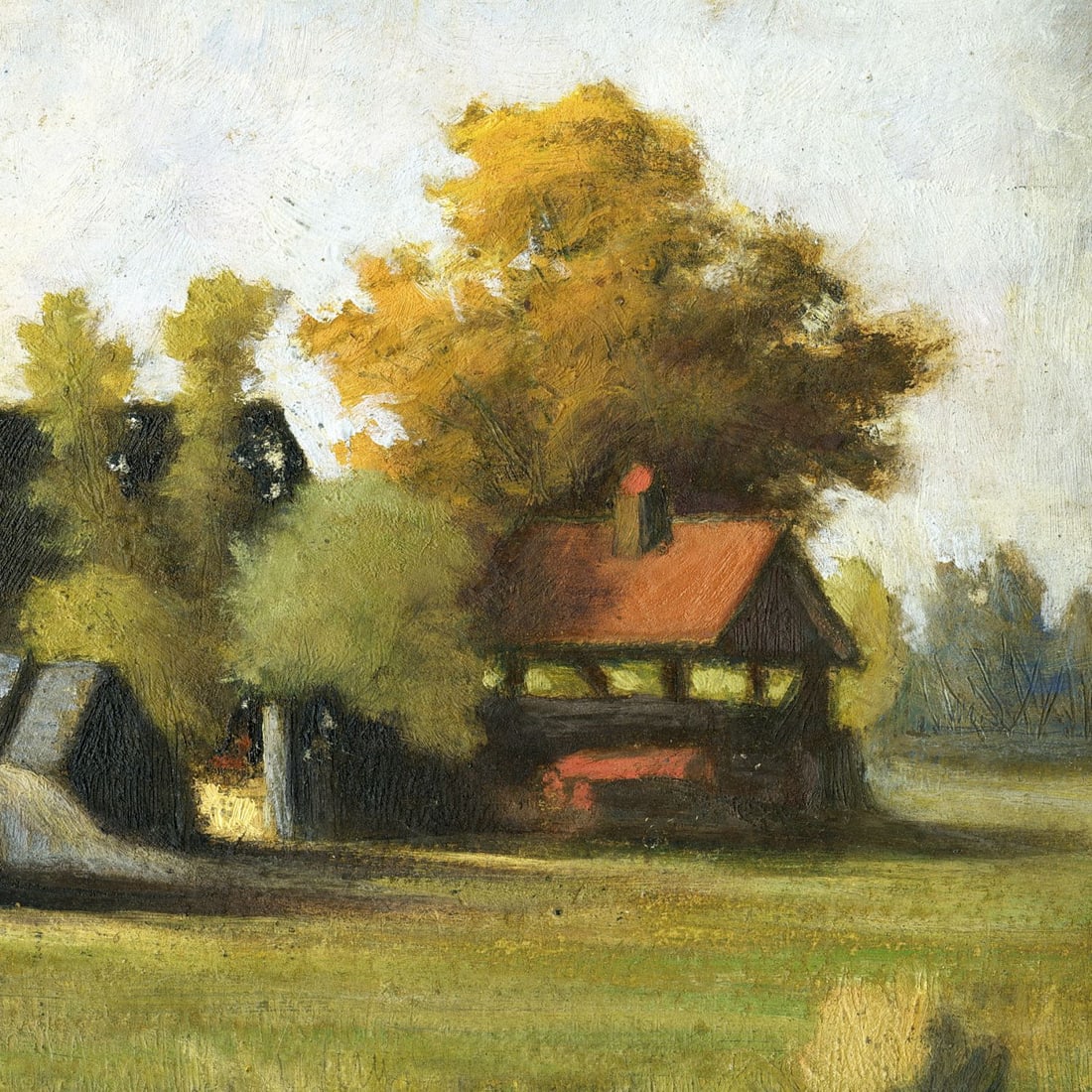 Antique early 20C American oil painting - 6