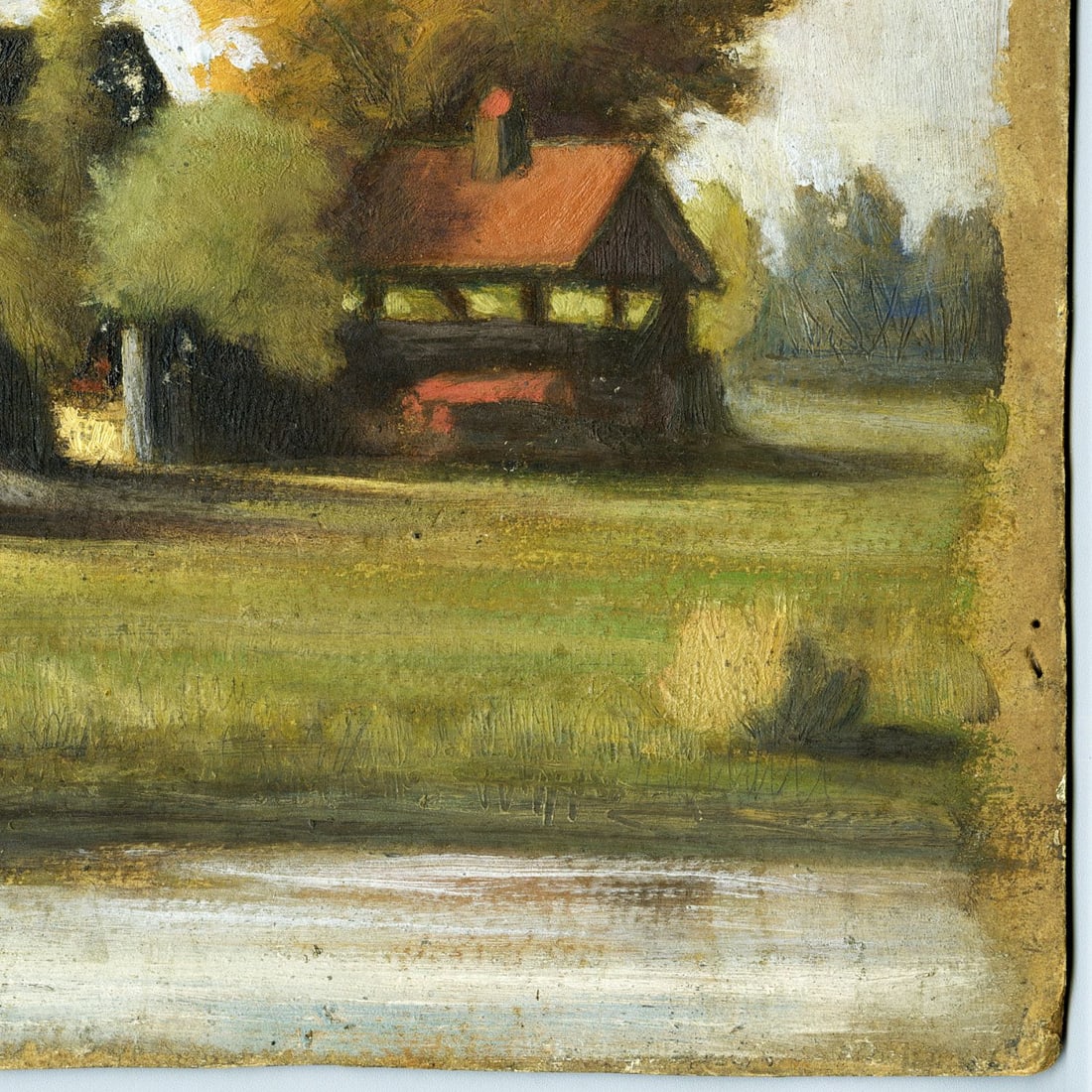 Antique early 20C American oil painting - 9