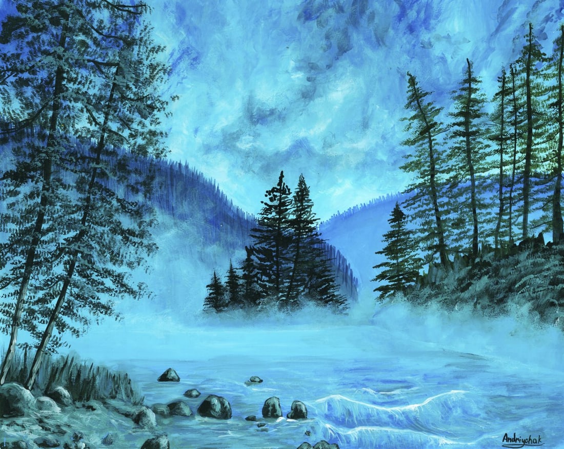 Olena Andriychak (Ukraine,20/21C) gouache painting (1 of 12)