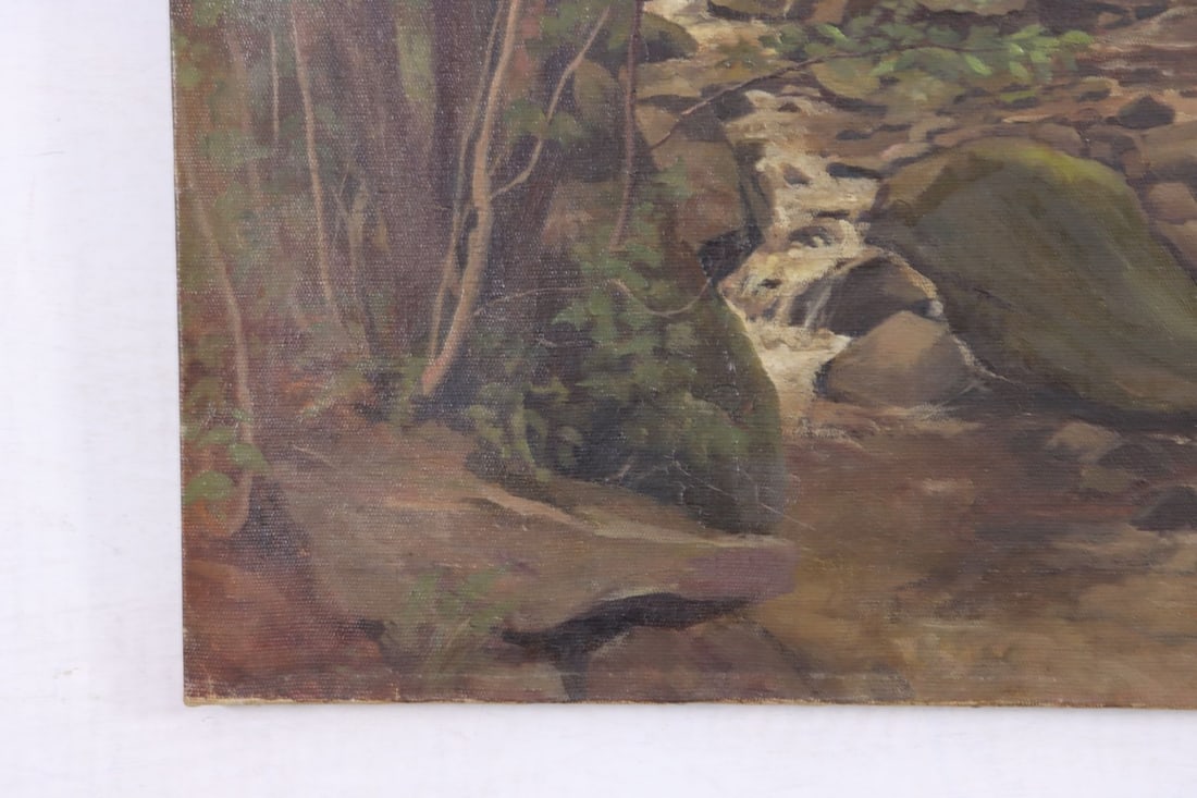 Antique early 20C American oil painting - 9