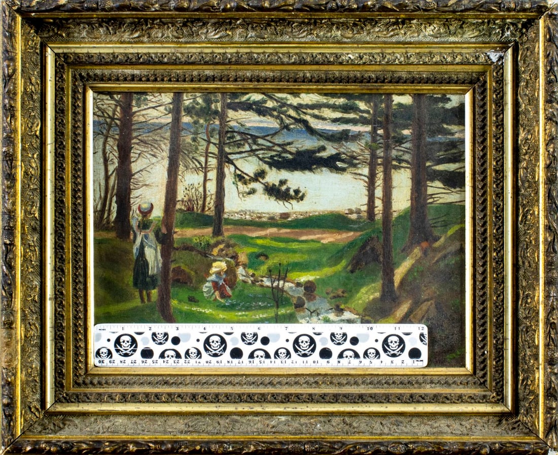 Antique early 20C American oil painting - 2