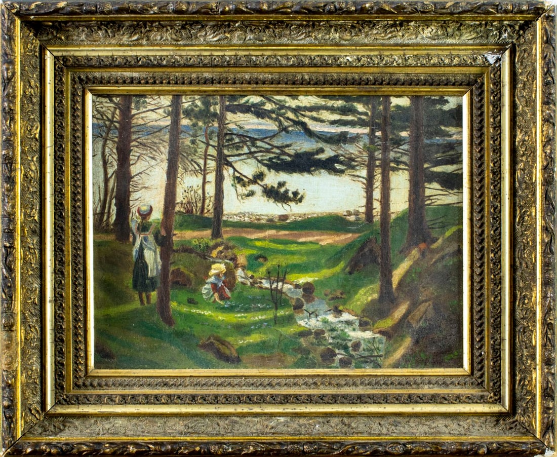 Antique early 20C American oil painting - 3